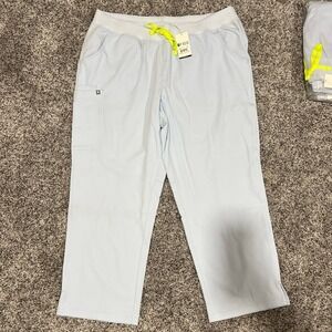 FIGS Scrub Kade Pants Womens Light Blue Cargo Stretch Technical Collection 6XLP